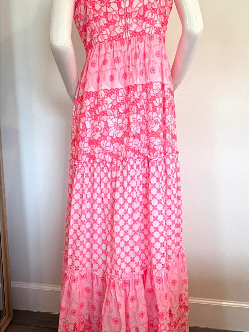 Lilly Pulitzer Kyla Embroidered Eyelet Sleeveless Maxi Dress Size 10 - Picture 6 of 10